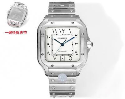 THB Factory Cartier Santos Middle East Version Tape Silver Steel Case Diameter 39.8mm watch